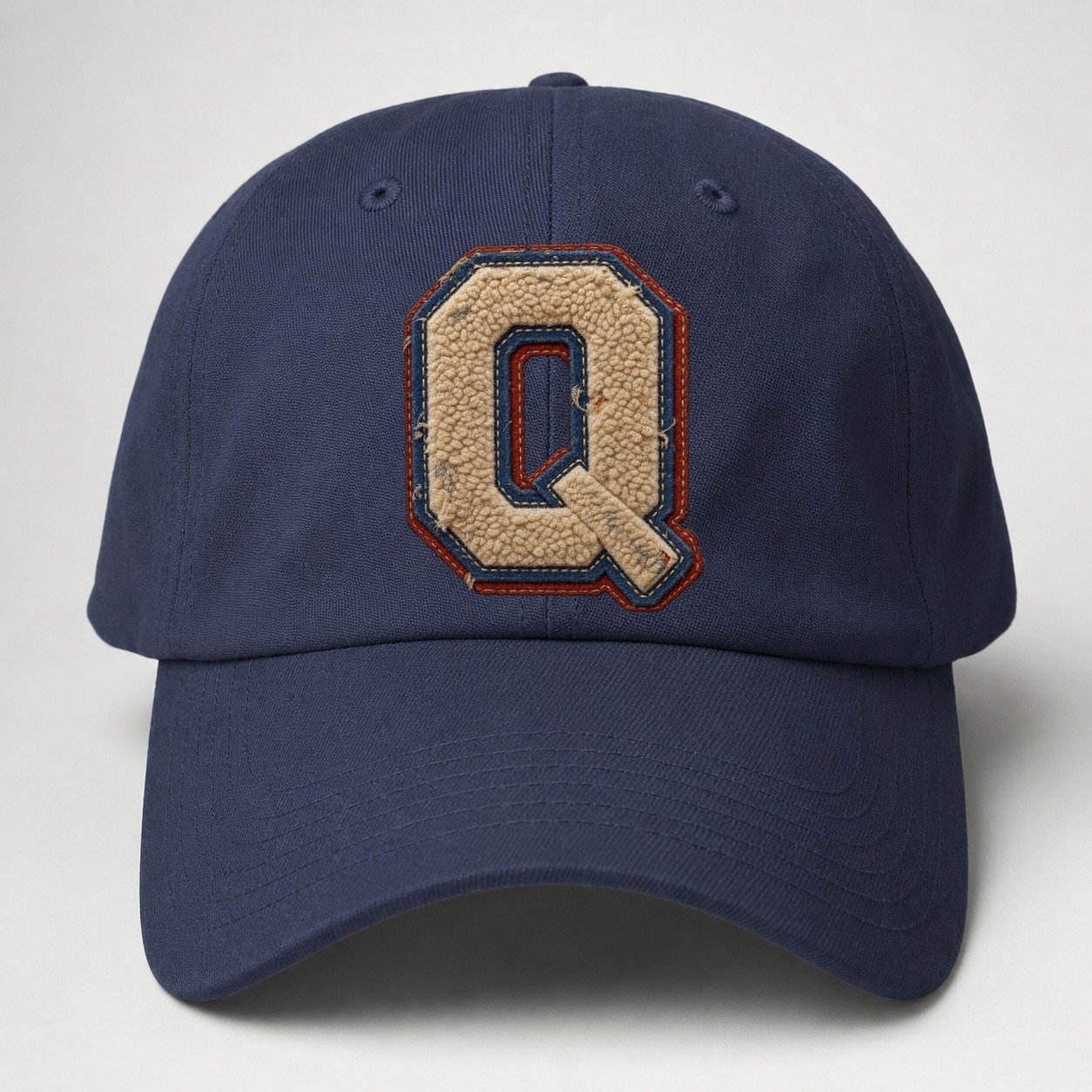 Varsity Chenille Q Monogram Baseball Cap – Twilight Navy