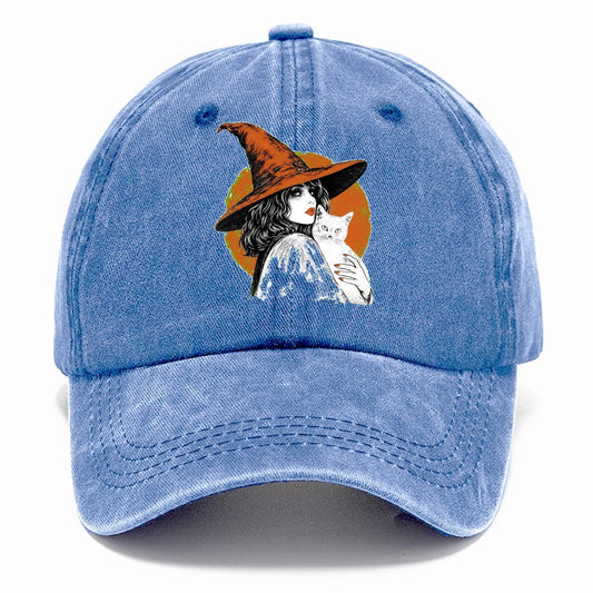 Witch Cat Transparent Classic Cap – Summer Sky
