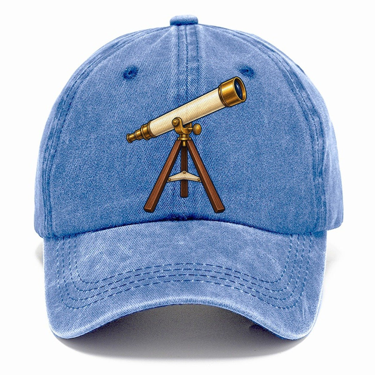 Brass Refractor On Its Tripod Astronomy And Stargazing Classic Cap – Summer Sky