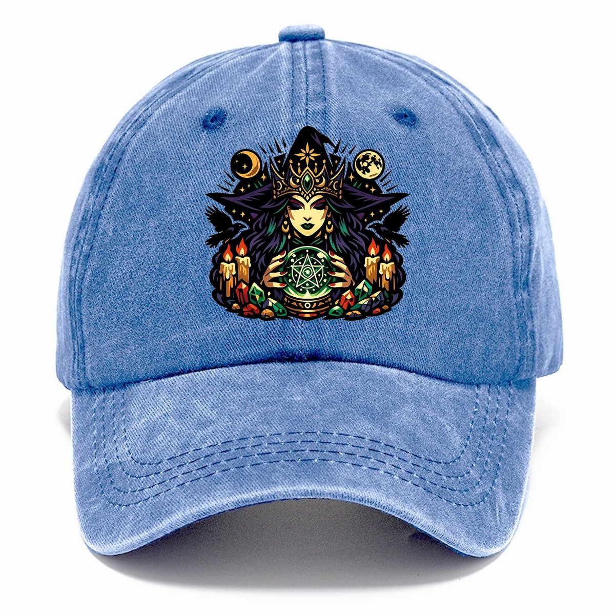 Mystic Witch Priestess Crystal Classic Cap – Summer Sky