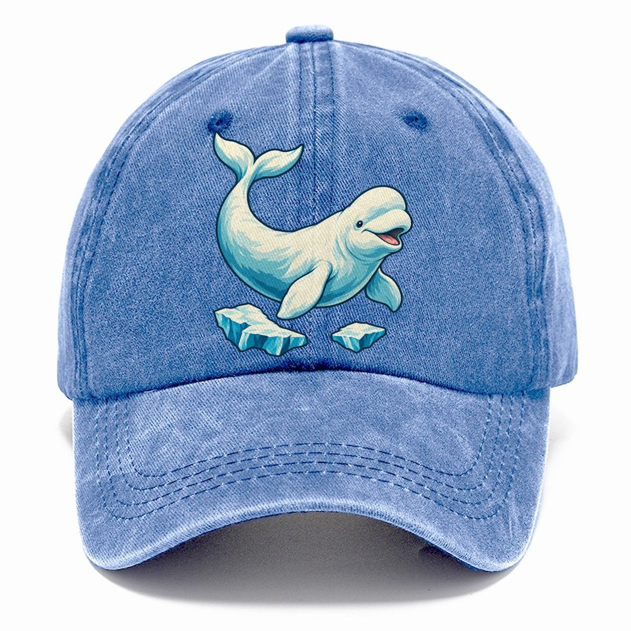 Beluga Whale And Floating Ice Canada Cultural Icons Classic Cap – Summer Sky