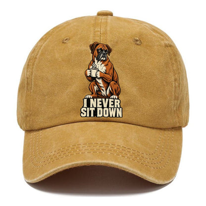 Boxer Dog I Never Sit Down Coffee Classic Cap – Golden Harvest