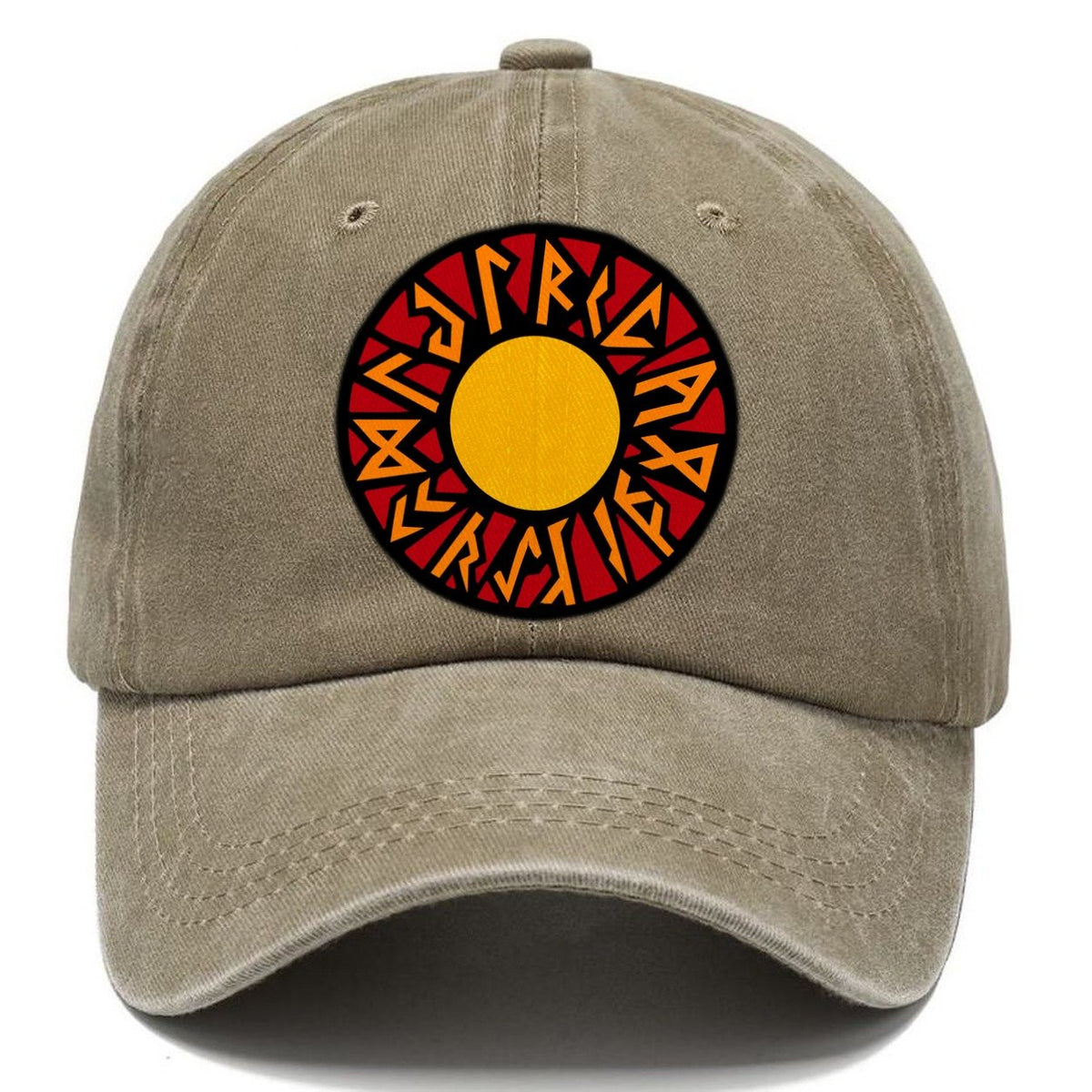Viking Rune Circle Classic Cap – Warm Sand