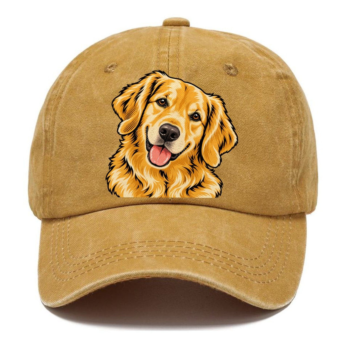 Pop Art Golden Retriever Head Tilt Classic Cap – Golden Harvest
