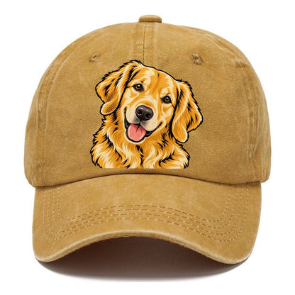 Pop Art Golden Retriever Head Tilt Classic Cap – Golden Harvest