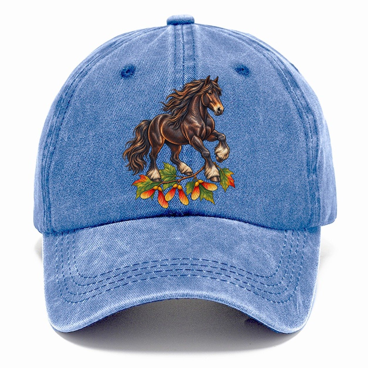 Canadian Horse And Sugar Maple Samaras Canada Cultural Icons Classic Cap – Summer Sky