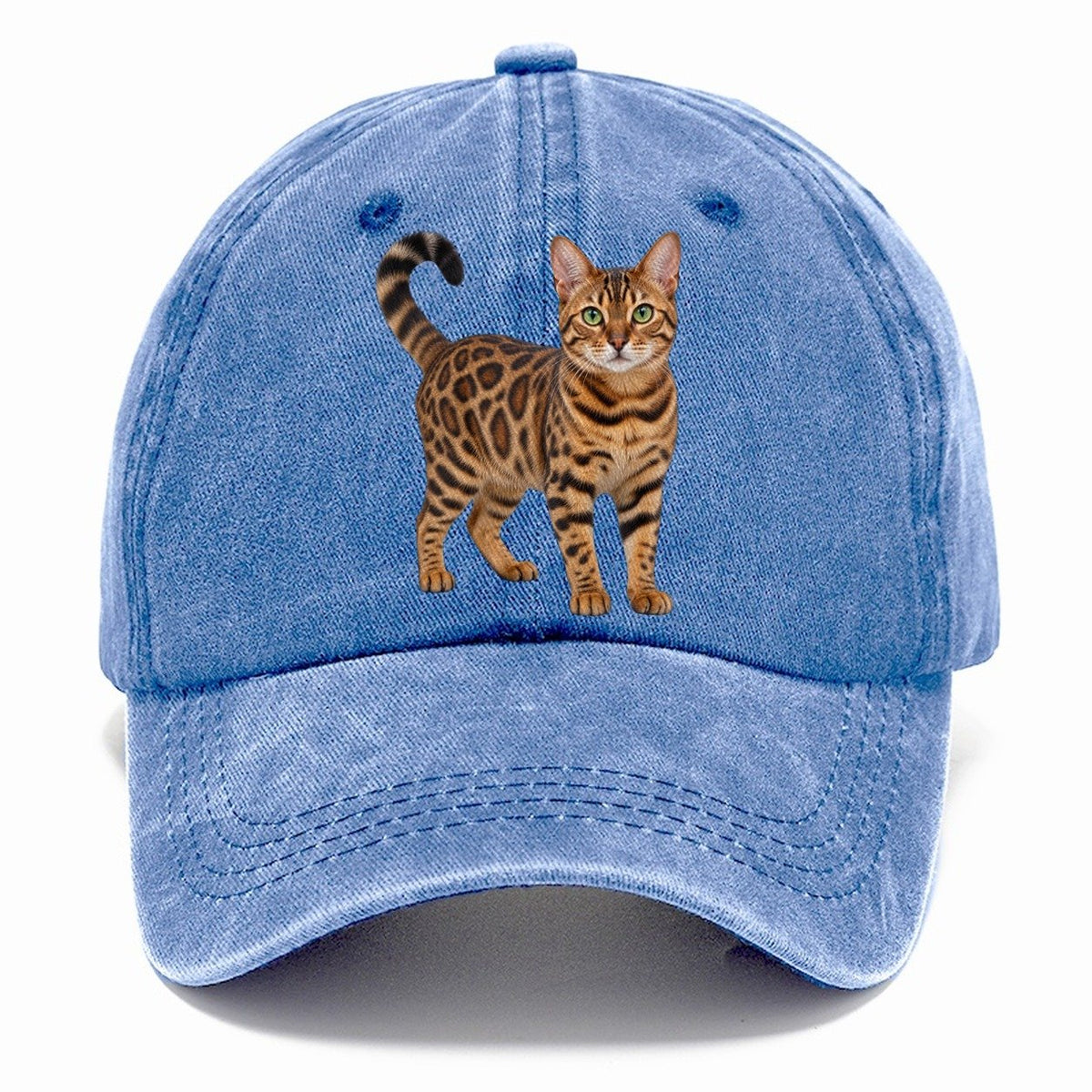 Bengal Standing Three Quarter Realistic Cat Portrait Classic Cap – Summer Sky