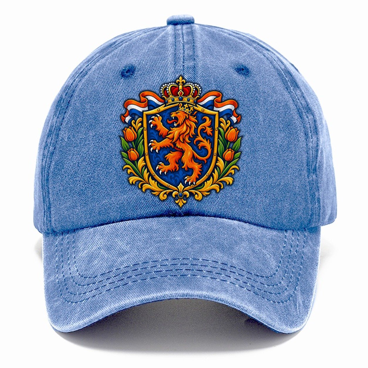 Netherlands Heraldic Crest Country Logos Classic Cap – Summer Sky