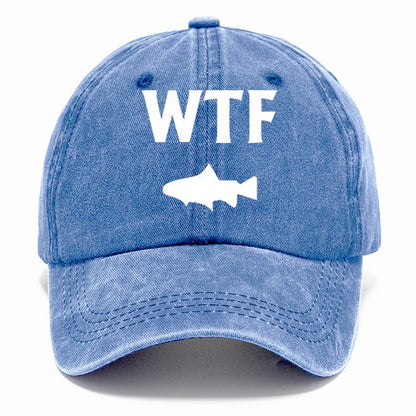 Wtf Wheres The Fish Classic Cap – Summer Sky