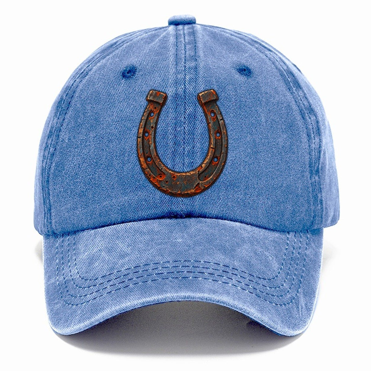 Lucky Horseshoe Worn Icon Classic Cap – Summer Sky