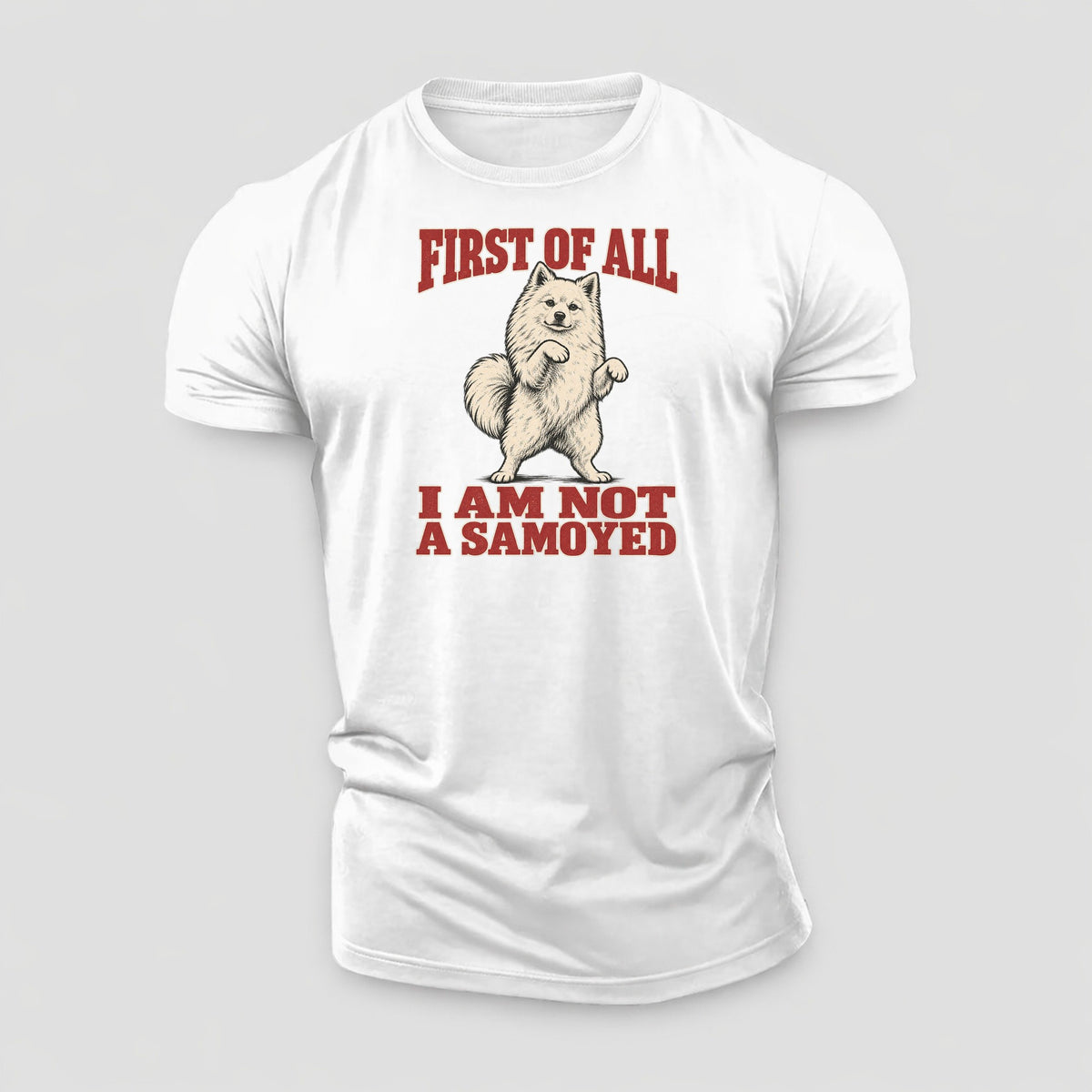 American Eskimo Dog Dog Declarations Cotton T-Shirt – White
