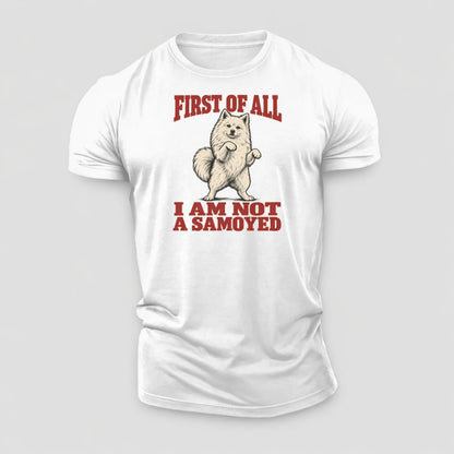 American Eskimo Dog Dog Declarations Cotton T-Shirt – White