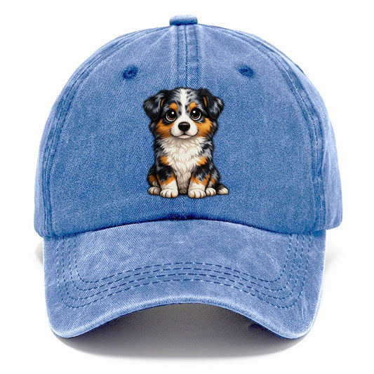 Australian Shepherd Sitting Sweetheart Classic Cap – Summer Sky