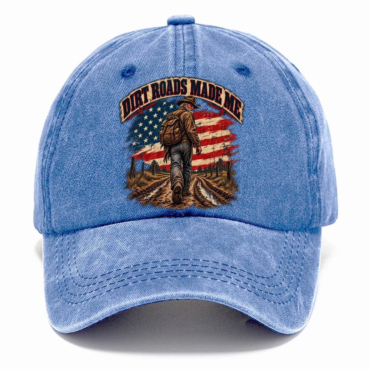 Dirt Roads Made Me Old Man Strong Classic Cap – Summer Sky