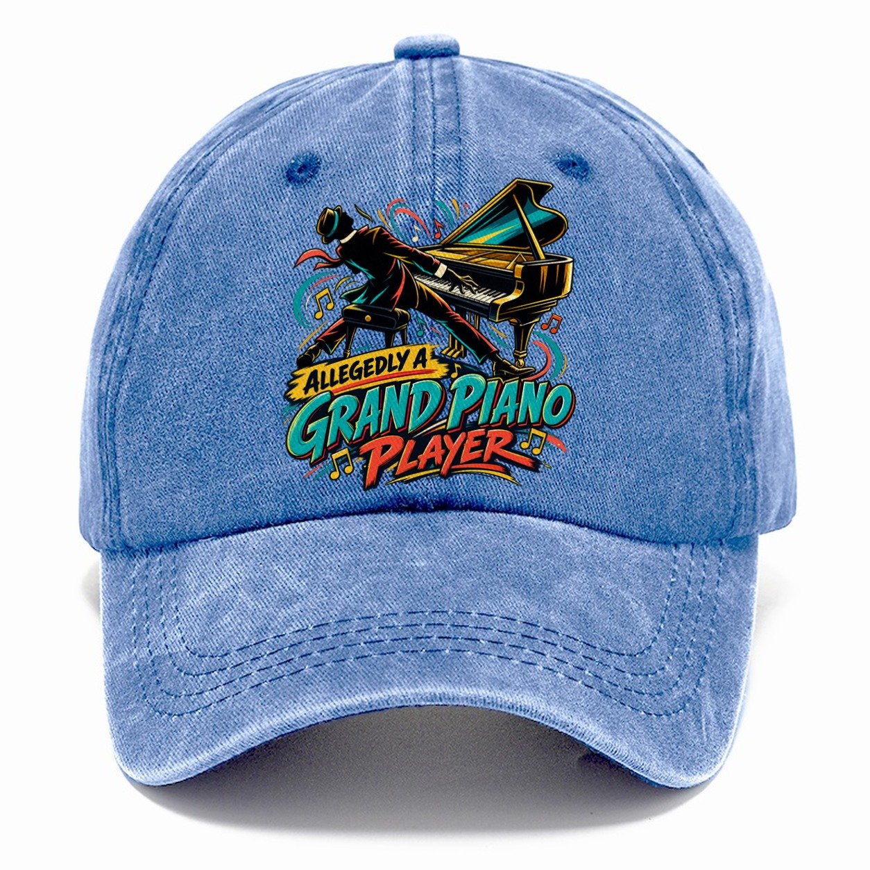 Allegedly A Grand Piano Player Music Instruments Classic Cap – Summer Sky