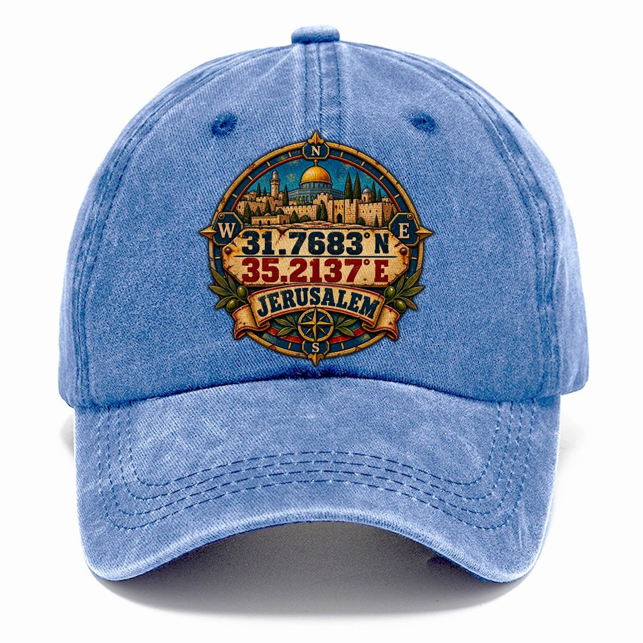 Jerusalem Coordinates Jerusalem Classic Cap – Summer Sky