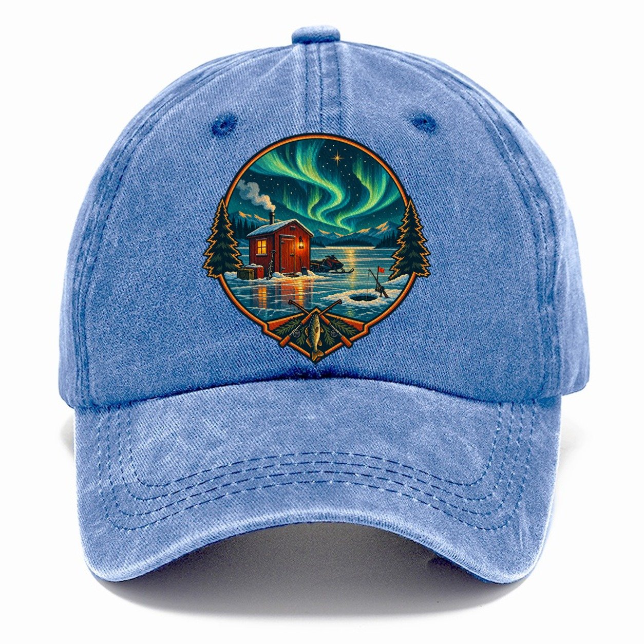 Northern Ice Shack Night Fishing Club Classic Cap – Summer Sky
