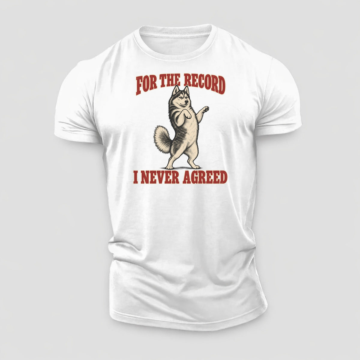 Siberian Husky Dog Declarations Cotton T-Shirt – White