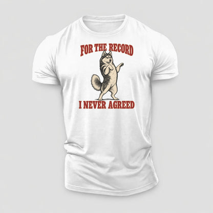 Siberian Husky Dog Declarations Cotton T-Shirt – White