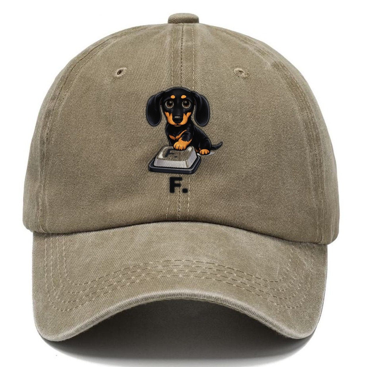 Dachshund Pressing Key Classic Cap – Warm Sand