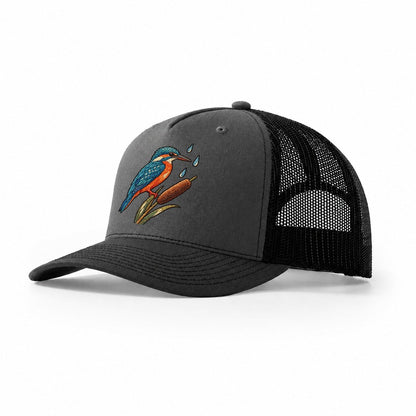 Kingfisher Rain Pause Gentle Wild Trucker Hat – Dark Grey Black