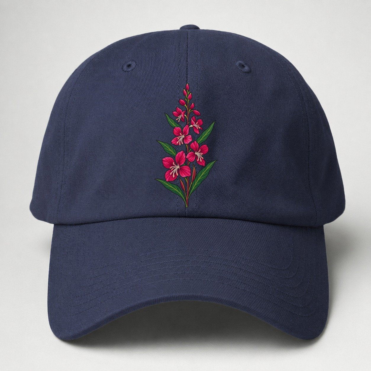 Yukon Fireweed Spike Canada Cultural Icons Baseball Cap – Twilight Navy