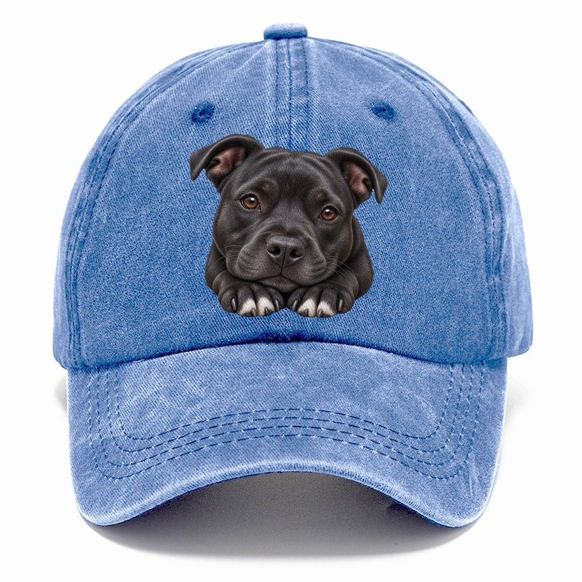 Staffy Paws Beneath Chin Pastimes Companions Classic Cap – Summer Sky