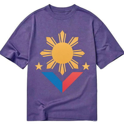 Philippines Flag Sun And Classic T-shirt – Purple