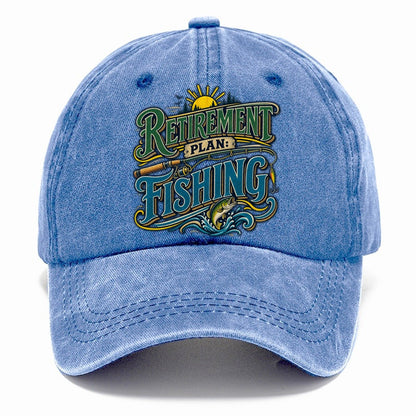 Retirement Plan Fishing Retired Living Classic Cap – Summer Sky