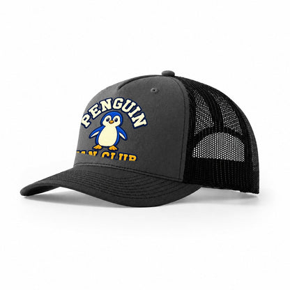 Penguin Fan Club Trucker Hat – Dark Grey Black