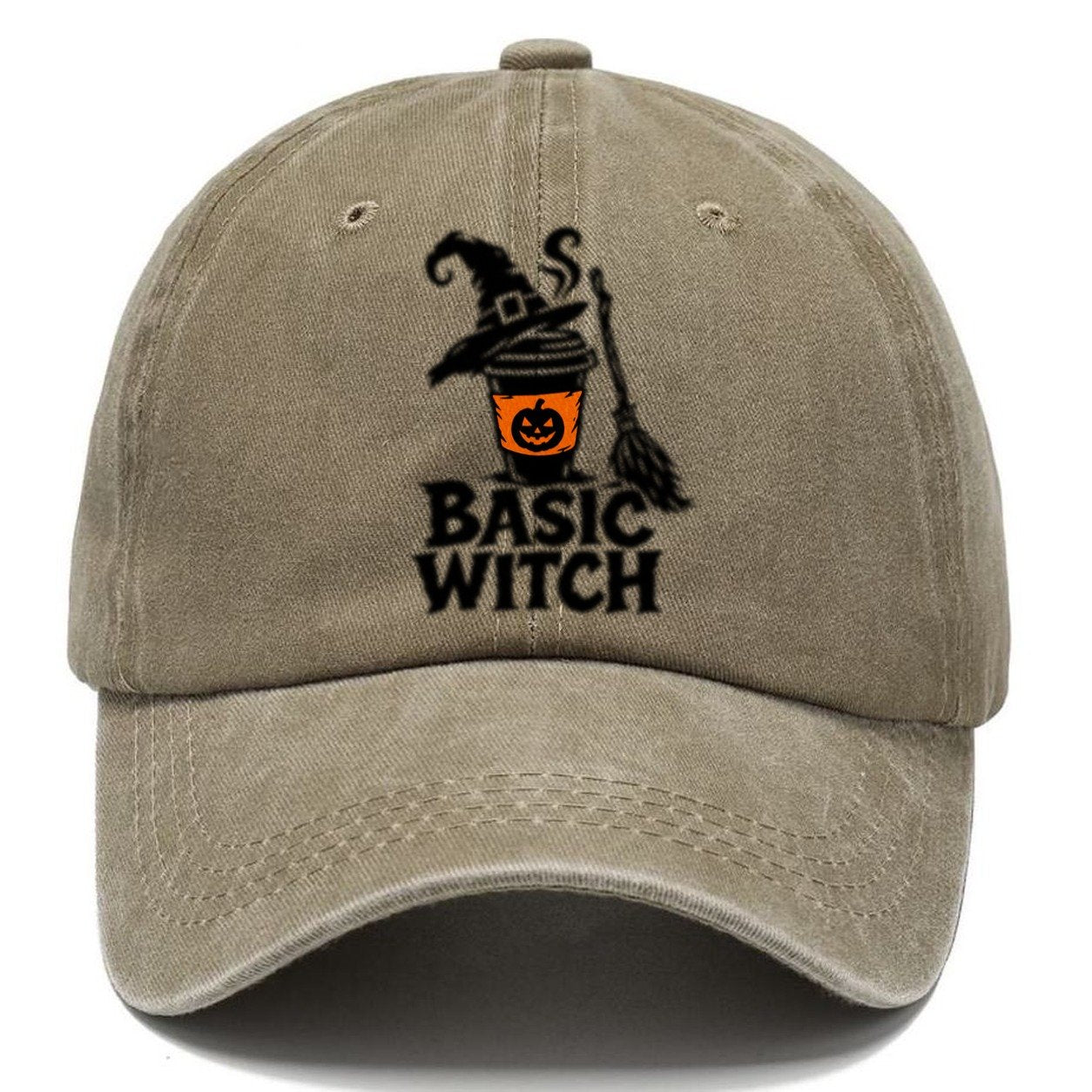 Basic Witch Slogan Witch Magic Classic Cap – Warm Sand
