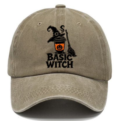 Basic Witch Slogan Witch Magic Classic Cap – Warm Sand