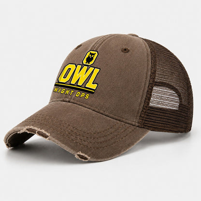 Owl Night Ops Heavy Duty Washed Trucker Hat – Coffee