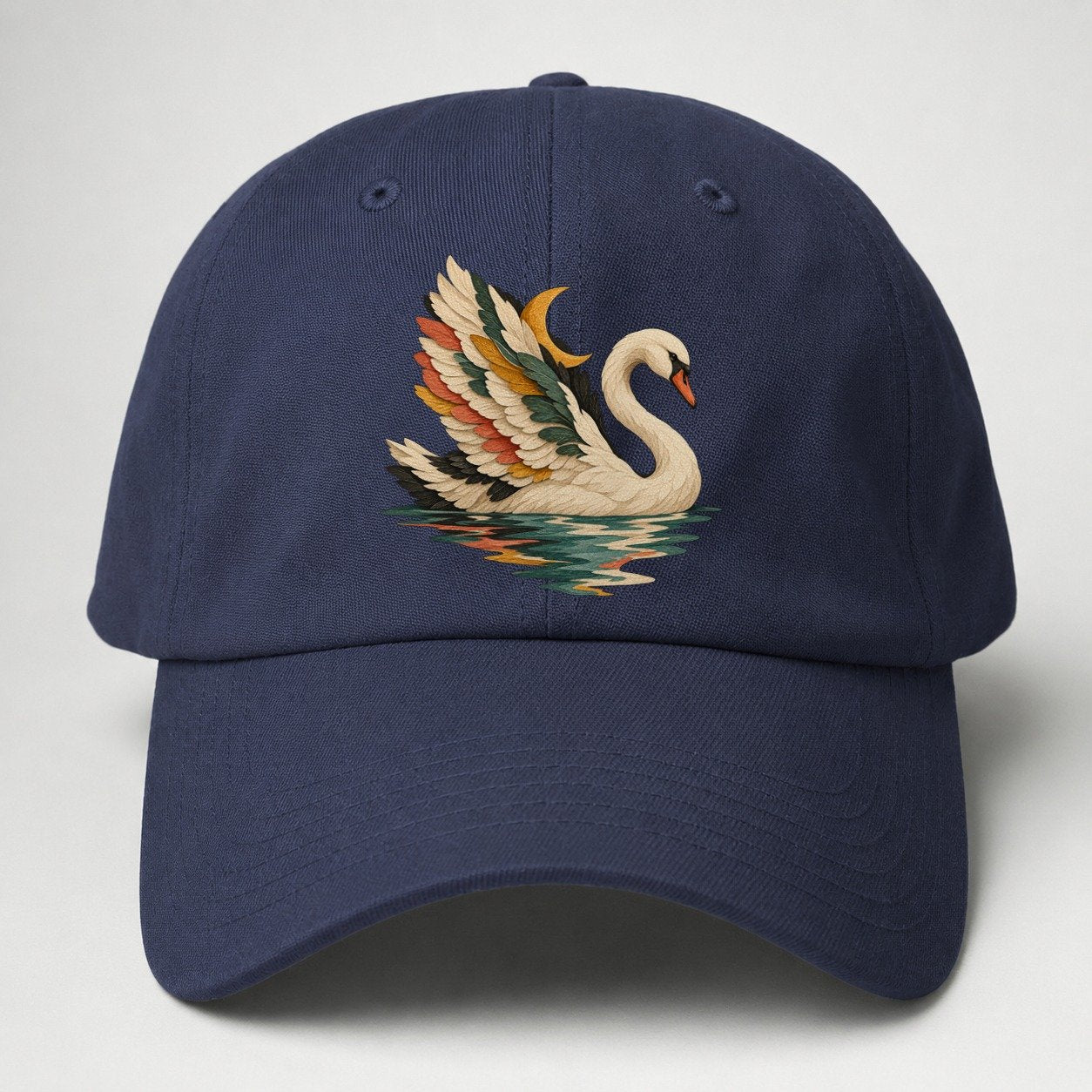 Swan Moon Reflection Gentle Wild Baseball Cap – Twilight Navy