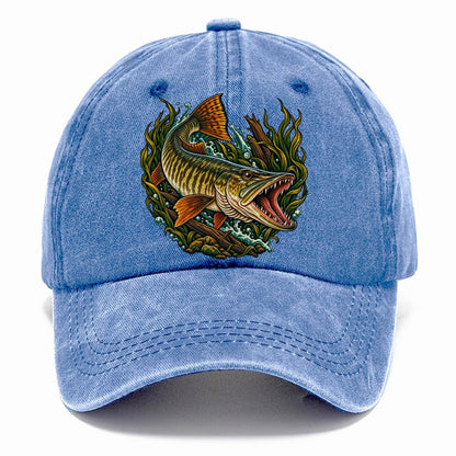 Muskie Ambush Fishing Club Classic Cap – Summer Sky
