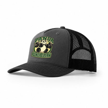 Panda Power Clean Animal Lifters Trucker Hat – Dark Grey Black