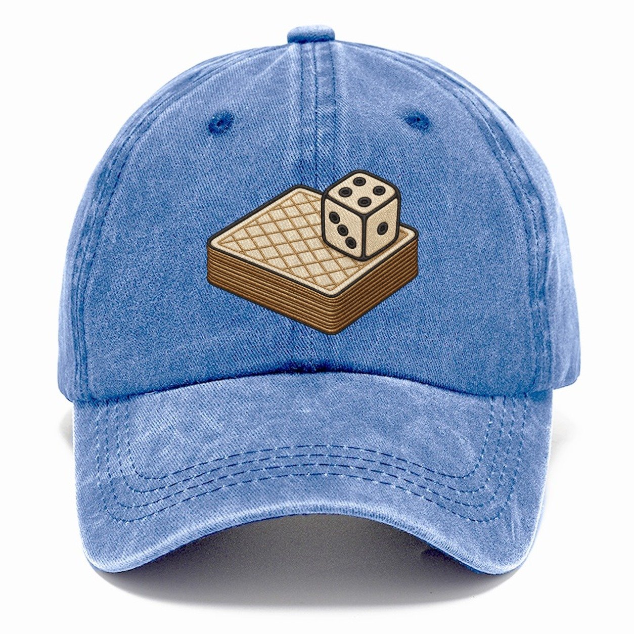 Face Down Card Deck With A Die On Top Board Games Classic Cap – Summer Sky