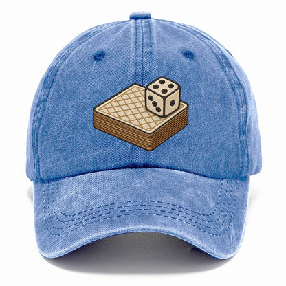Face Down Card Deck With A Die On Top Board Games Classic Cap – Summer Sky