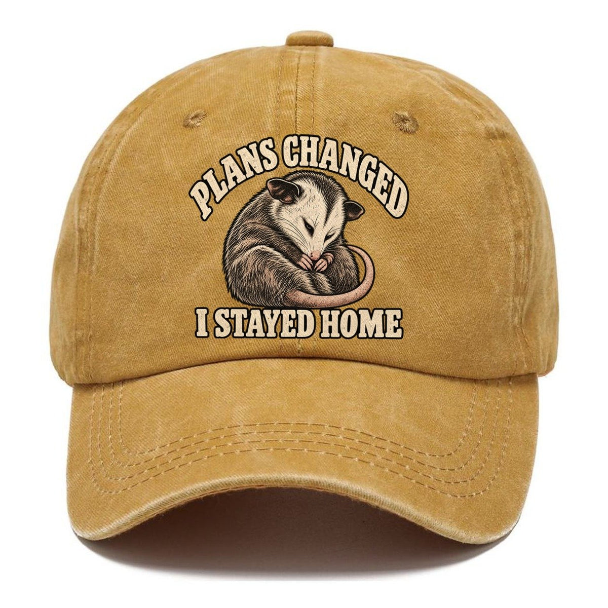 Opossum Staying Home Character Club Classic Cap – Golden Harvest