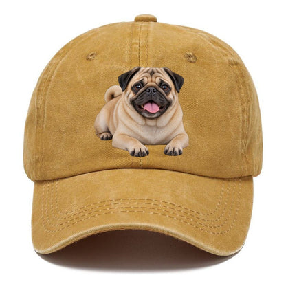 Pug Lying Down Top Breeds Classic Cap – Golden Harvest