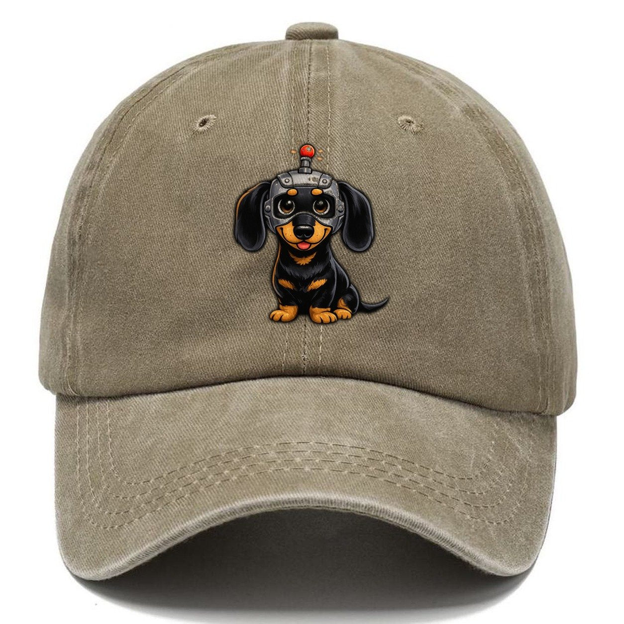 Robotic Dachshund Dog Classic Cap – Warm Sand