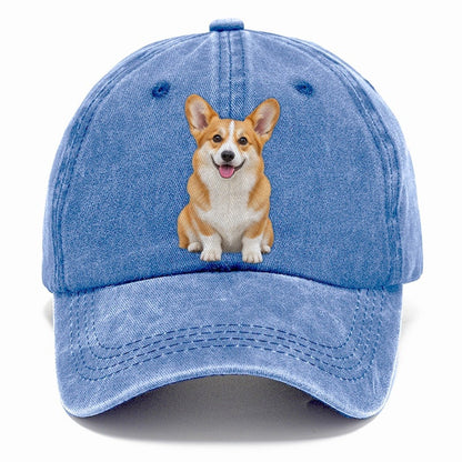 Pembroke Welsh Corgi Sitting Top Breeds Classic Cap – Summer Sky