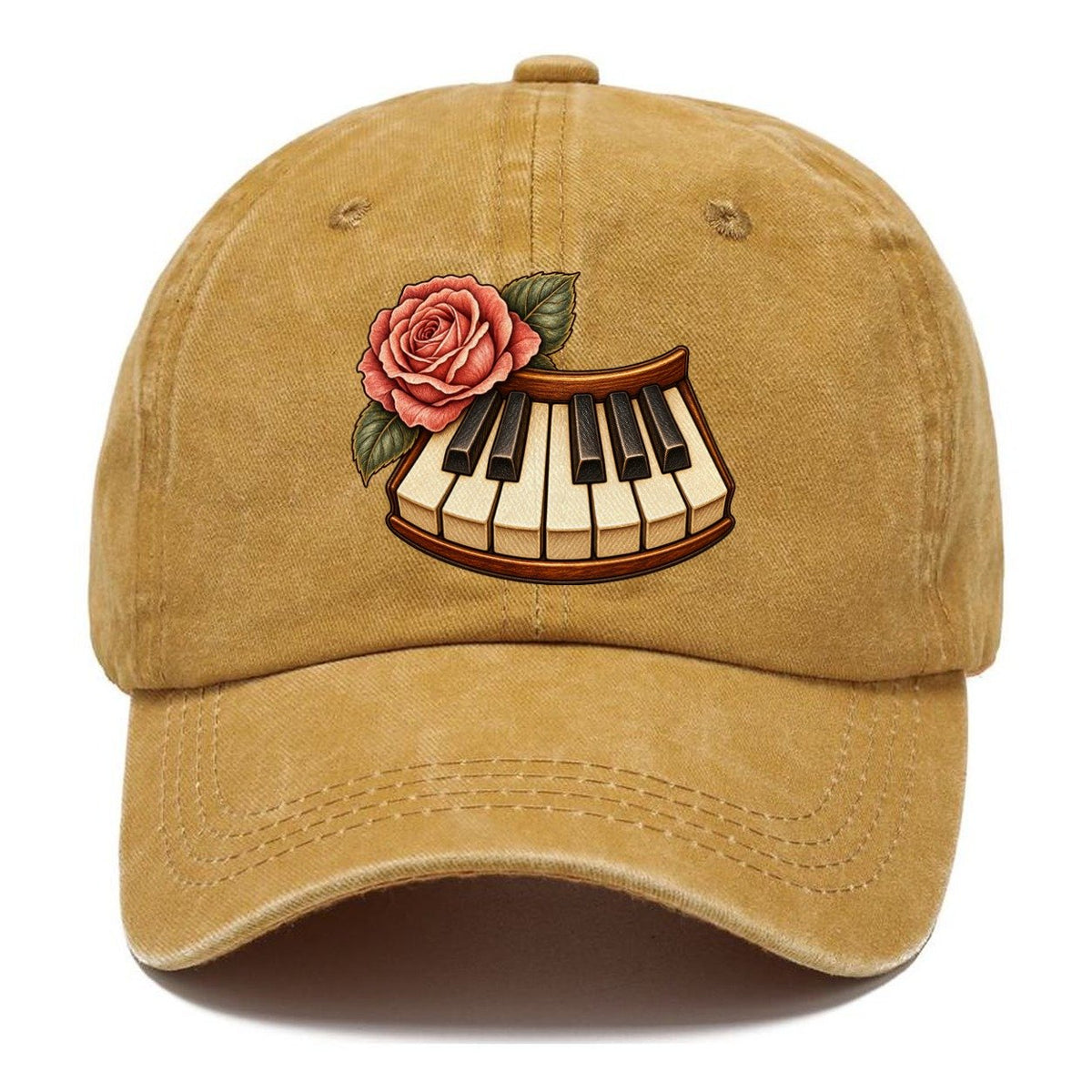 Piano And Garden Rose Character Club Classic Cap – Golden Harvest