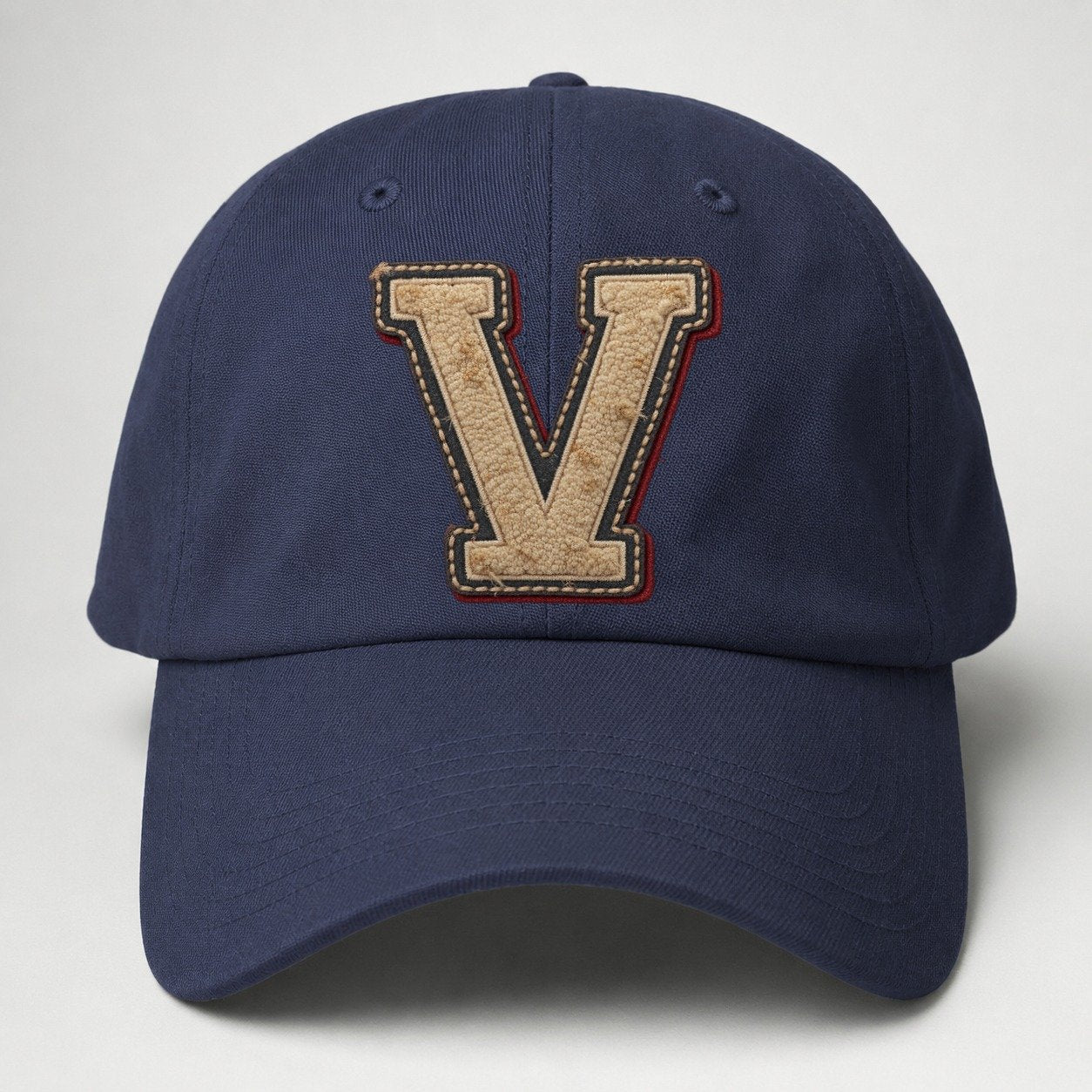 Varsity Chenille V Monogram Baseball Cap – Twilight Navy