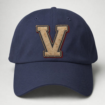 Varsity Chenille V Monogram Baseball Cap – Twilight Navy