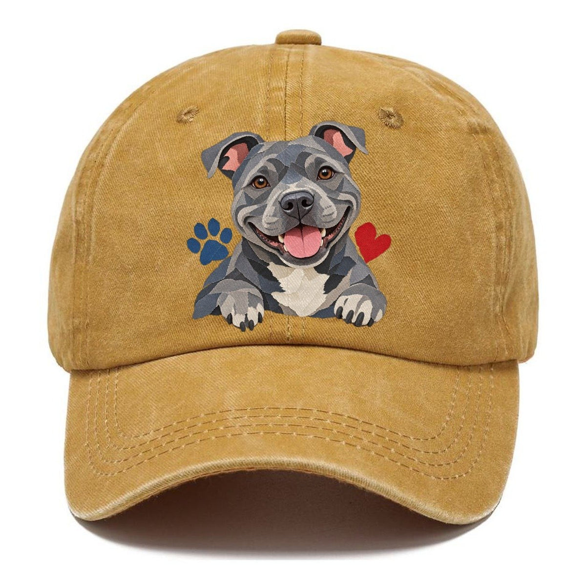 Cut-Paper Staffy Blue Velvet Companions Classic Cap – Golden Harvest