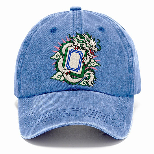 White Dragon Mahjong Game Night Classic Cap – Summer Sky