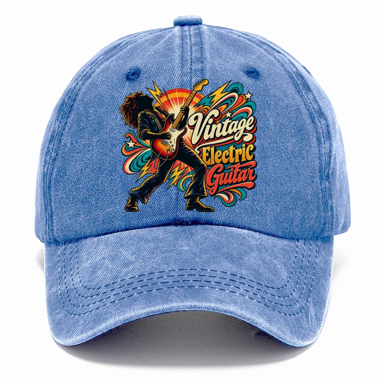 Vintage Electric Guitar Music Instruments Classic Cap – Summer Sky