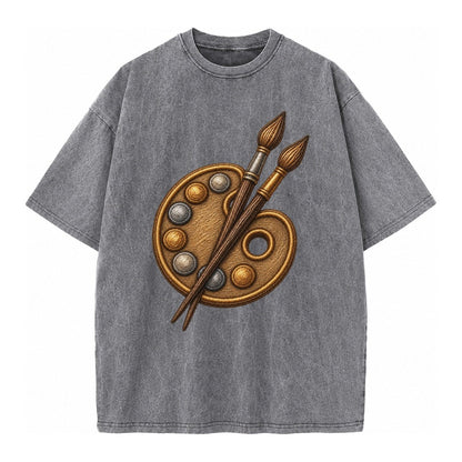 Artist Palette Vintage T-shirt – Grey