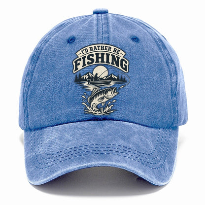 Rather Be Fishing Fishing Elegant Classic Cap – Summer Sky